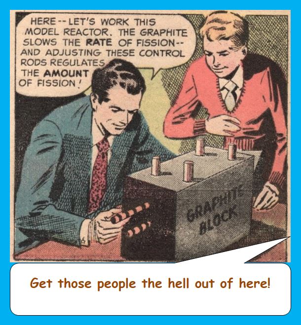 Cartoon from 50s comic on atomic energy