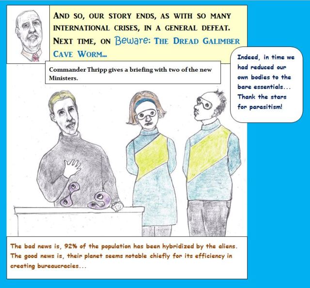 Cartoon of people taken over by aliens