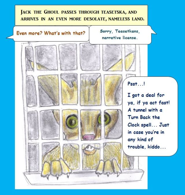 Cartoon of creature making an offer