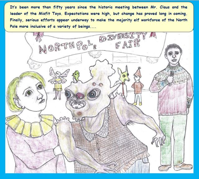 Cartoon of North Pole Diversity Fair