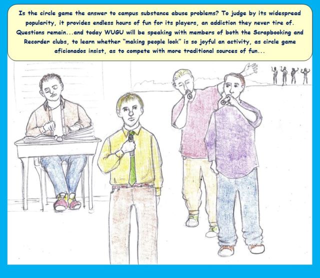 Cartoon of campus fun activities