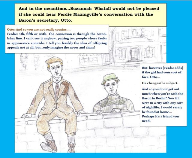 Cartoon of two young men talking