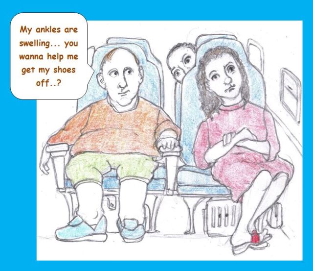 Cartoon of airline passengers