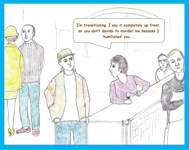 Cartoon of bar scene