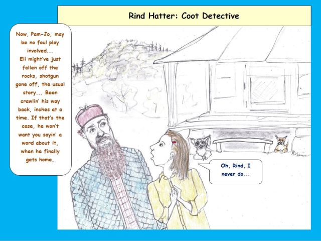 Cartoon of country detective