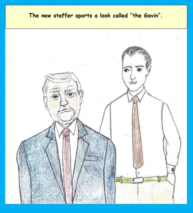 Cartoon of new Trump staffer