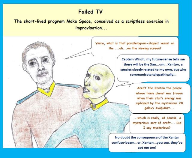 Cartoon of scifi TV show