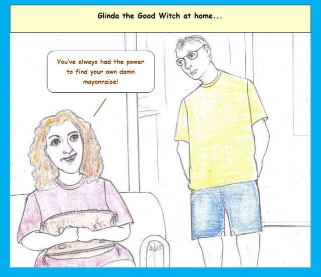 Cartoon of Glinda and husband