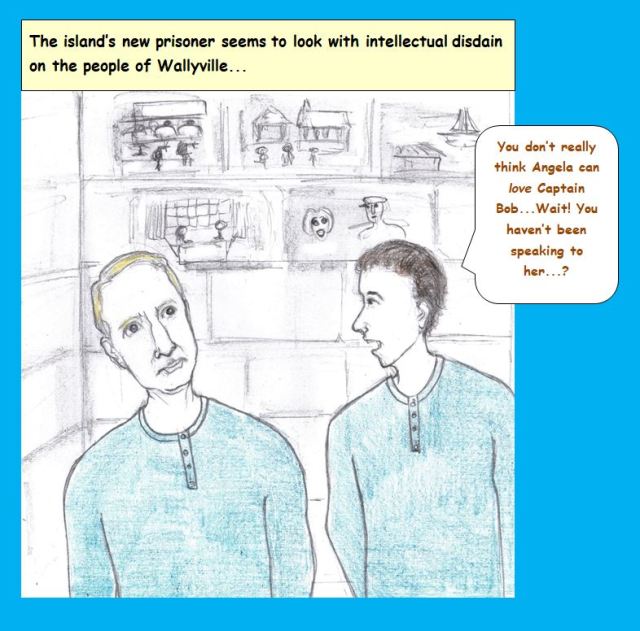 Cartoon of two prisoners talking